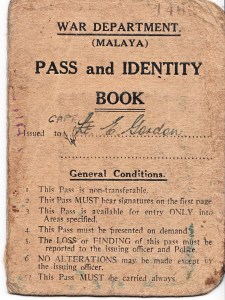 EG Pass Book, Malaya copy